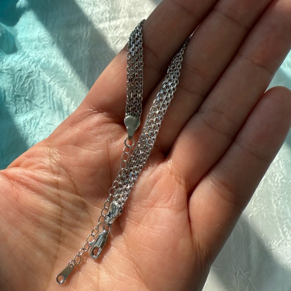 Silver 925 Authentic Chain Bracelet - Picture 3 of 13